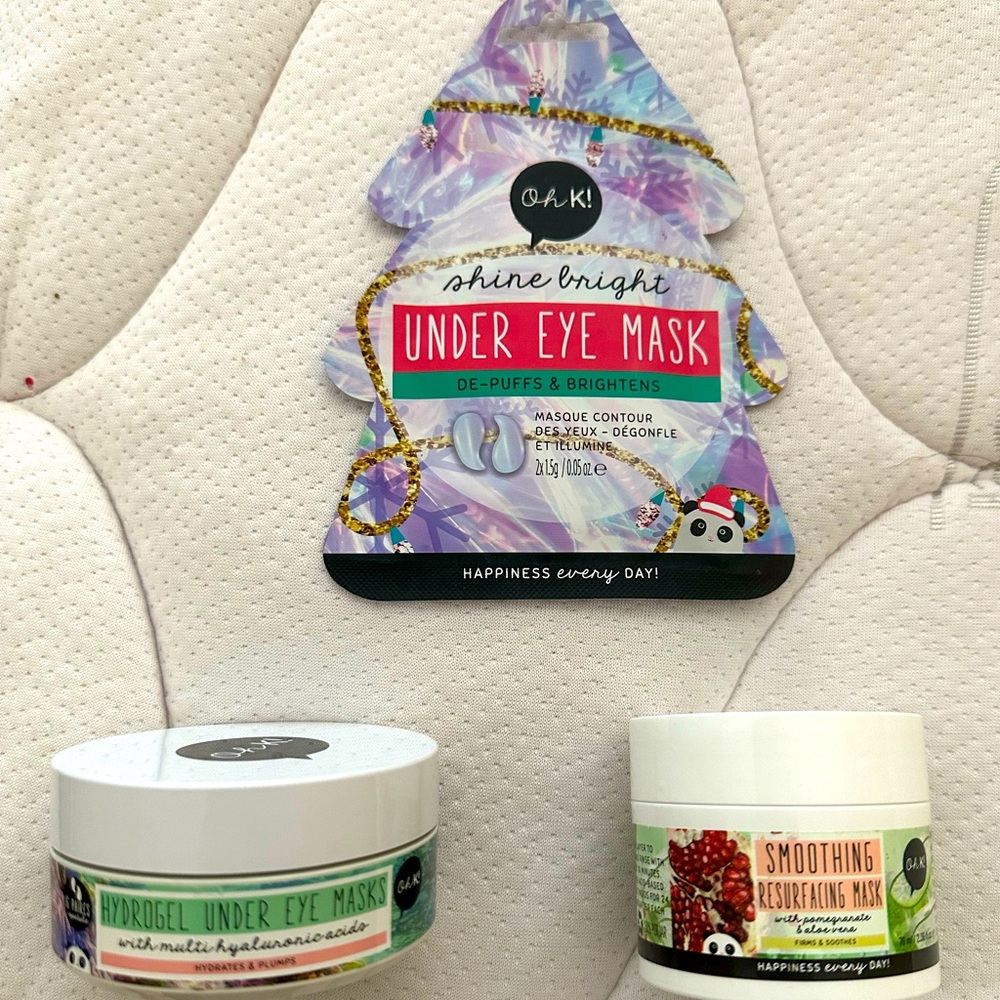 Set of 3 Oh K! Beauty Masks New in packaging Never Opened or Used NWT